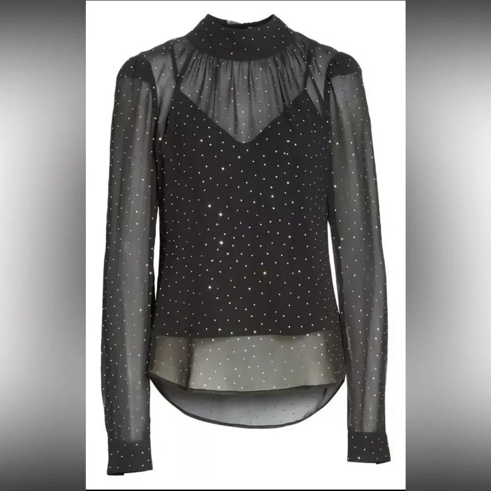 Veronica Beard Melling Rhinestone Embellished Top - Picture 3 of 8